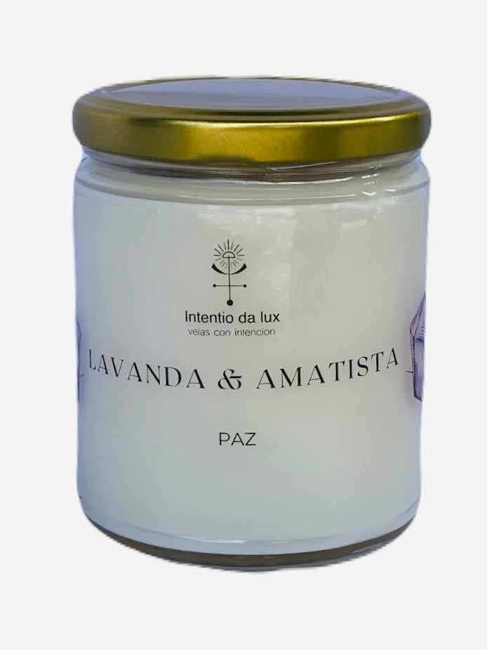VELA LAVANDA Y AMATISTA "PAZ"